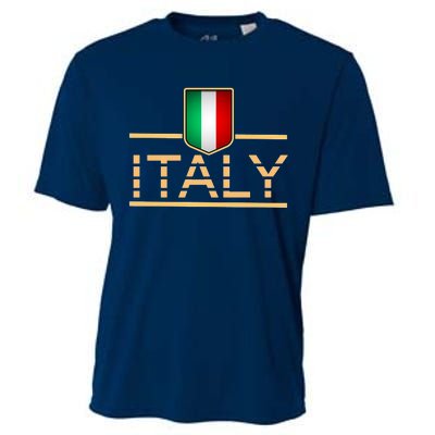 Soccer Italian Flag Italy Fan Logo Cooling Performance Crew T-Shirt