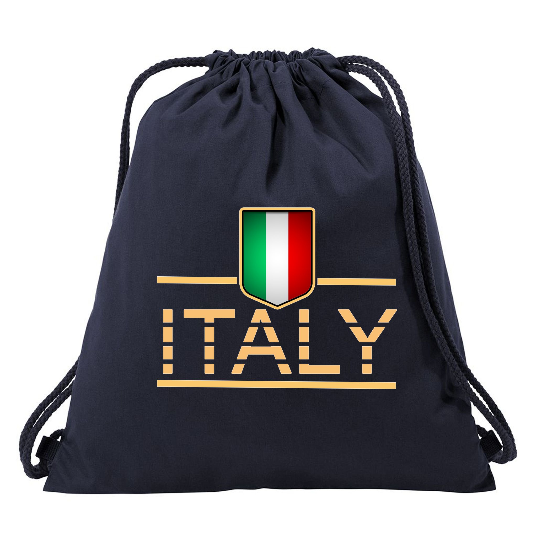 Soccer Italian Flag Italy Fan Logo Drawstring Bag