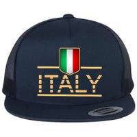 Soccer Italian Flag Italy Fan Logo Flat Bill Trucker Hat