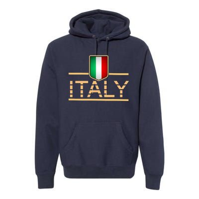 Soccer Italian Flag Italy Fan Logo Premium Hoodie