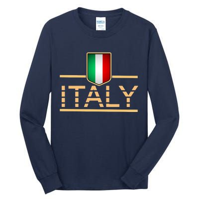 Soccer Italian Flag Italy Fan Logo Tall Long Sleeve T-Shirt