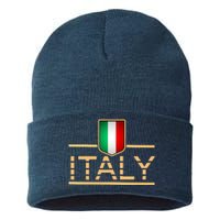 Soccer Italian Flag Italy Fan Logo Sustainable Knit Beanie