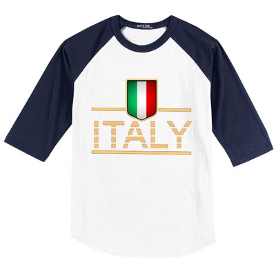 Soccer Italian Flag Italy Fan Logo Baseball Sleeve Shirt