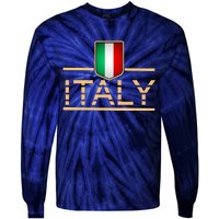 Soccer Italian Flag Italy Fan Logo Tie-Dye Long Sleeve Shirt