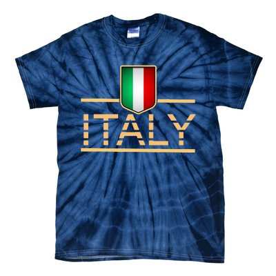 Soccer Italian Flag Italy Fan Logo Tie-Dye T-Shirt