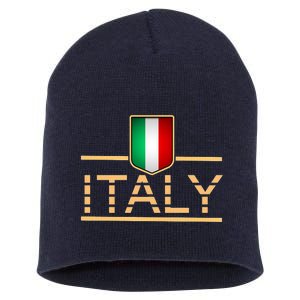 Soccer Italian Flag Italy Fan Logo Short Acrylic Beanie