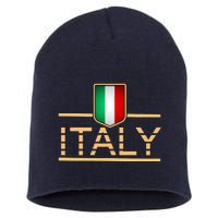 Soccer Italian Flag Italy Fan Logo Short Acrylic Beanie