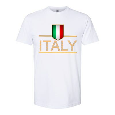 Soccer Italian Flag Italy Fan Logo Softstyle CVC T-Shirt