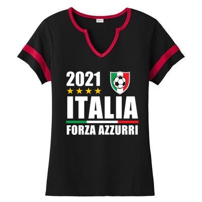 Soccer Italian Forza Azzurri Italian Pride Ladies Halftime Notch Neck Tee