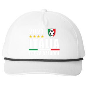 Soccer Italian Forza Azzurri Italian Pride Snapback Five-Panel Rope Hat