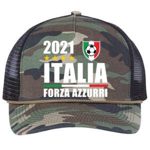 Soccer Italian Forza Azzurri Italian Pride Retro Rope Trucker Hat Cap