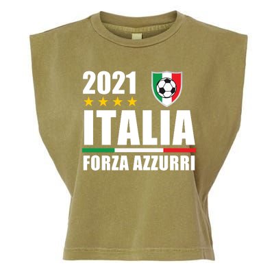 Soccer Italian Forza Azzurri Italian Pride Garment-Dyed Women's Muscle Tee