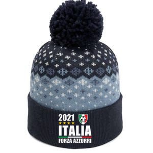 Soccer Italian Forza Azzurri Italian Pride The Baniff Cuffed Pom Beanie