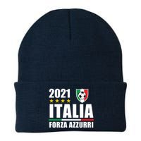 Soccer Italian Forza Azzurri Italian Pride Knit Cap Winter Beanie