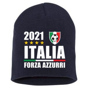 Soccer Italian Forza Azzurri Italian Pride Short Acrylic Beanie