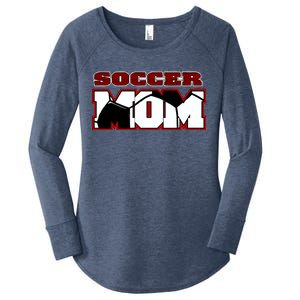 Soccer Mom Logo Women's Perfect Tri Tunic Long Sleeve Shirt