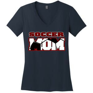 Soccer Mom Logo Women's V-Neck T-Shirt