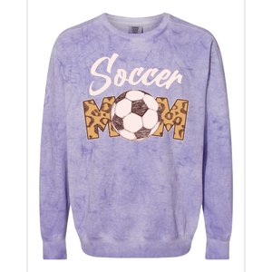 Soccer Mom Stylish Leopard Print Colorblast Crewneck Sweatshirt