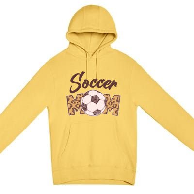 Soccer Mom Stylish Leopard Print Premium Pullover Hoodie