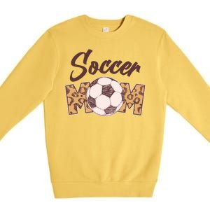 Soccer Mom Stylish Leopard Print Premium Crewneck Sweatshirt