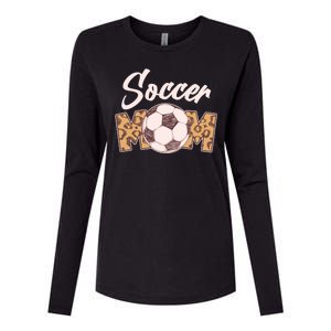 Soccer Mom Stylish Leopard Print Womens Cotton Relaxed Long Sleeve T-Shirt