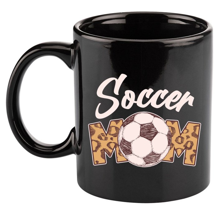 Soccer Mom Stylish Leopard Print 11oz C Handle Ceramic Mug