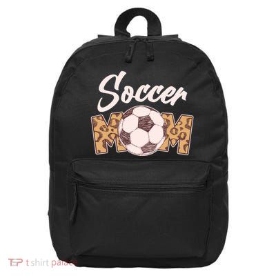 Soccer Mom Stylish Leopard Print 16 in Basic Backpack