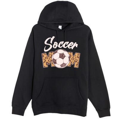 Soccer Mom Stylish Leopard Print Premium Pullover Hoodie