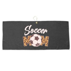 Soccer Mom Stylish Leopard Print Large Microfiber Waffle Golf Towel