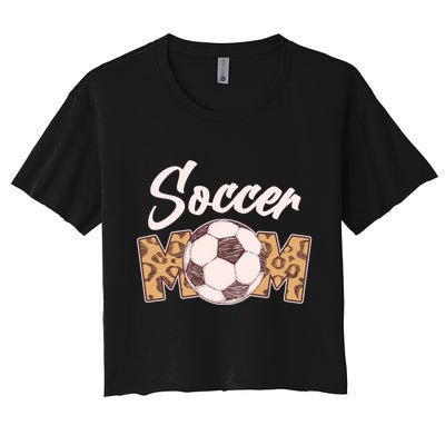 Soccer Mom Stylish Leopard Print Crop Top