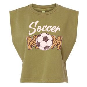 Soccer Mom Stylish Leopard Print Garment-Dyed Women's Muscle Tee