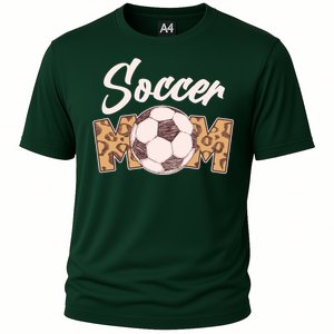 Soccer Mom Stylish Leopard Print Cooling Performance Crew T-Shirt