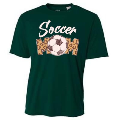 Soccer Mom Stylish Leopard Print Cooling Performance Crew T-Shirt