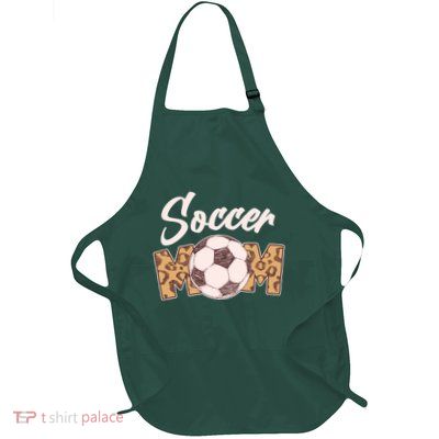 Soccer Mom Stylish Leopard Print Full-Length Apron With Pockets