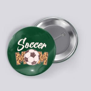 Soccer Mom Stylish Leopard Print Button