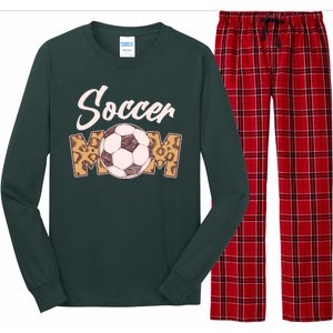 Soccer Mom Stylish Leopard Print Long Sleeve Pajama Set