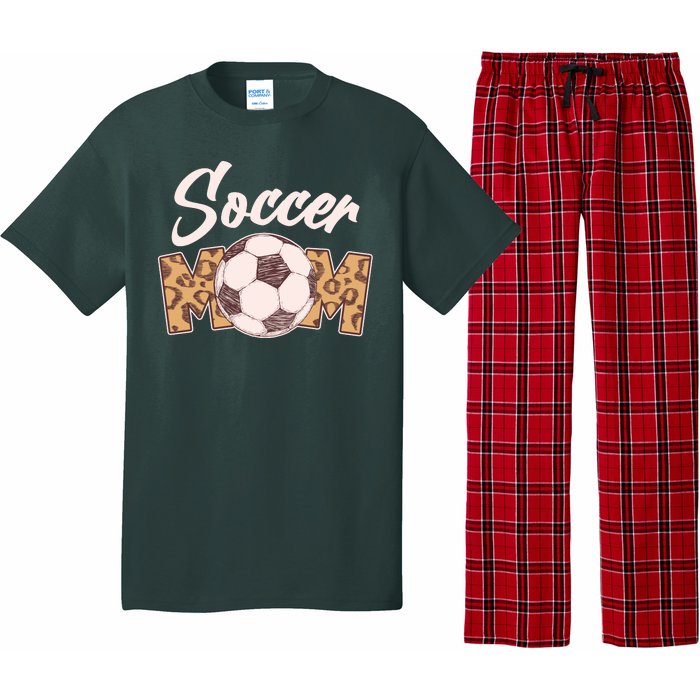 Soccer Mom Stylish Leopard Print Pajama Set