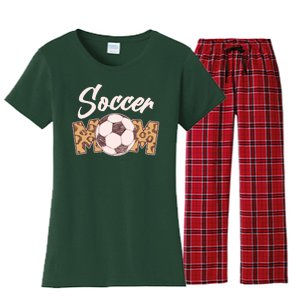 Soccer Mom Stylish Leopard Print Women's Flannel Pajama Set