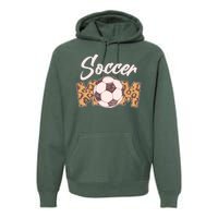 Soccer Mom Stylish Leopard Print Premium Hoodie