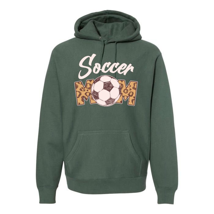 Soccer Mom Stylish Leopard Print Premium Hoodie