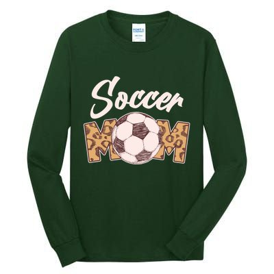 Soccer Mom Stylish Leopard Print Tall Long Sleeve T-Shirt