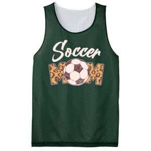 Soccer Mom Stylish Leopard Print Mesh Reversible Basketball Jersey Tank