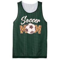 Soccer Mom Stylish Leopard Print Mesh Reversible Basketball Jersey Tank