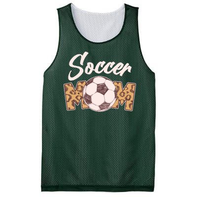 Soccer Mom Stylish Leopard Print Mesh Reversible Basketball Jersey Tank