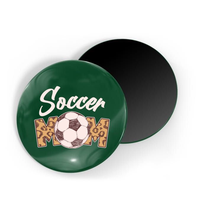 Soccer Mom Stylish Leopard Print Magnet