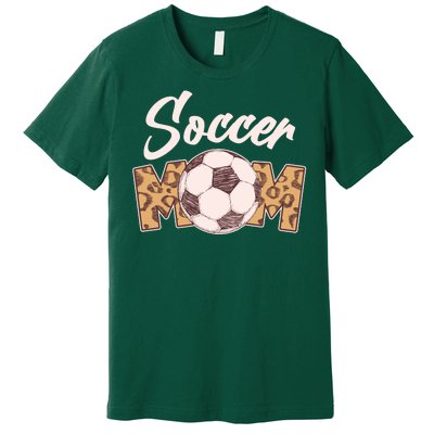 Soccer Mom Stylish Leopard Print Premium T-Shirt