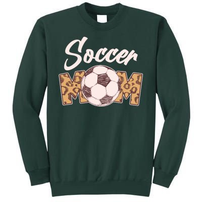 Soccer Mom Stylish Leopard Print Tall Sweatshirt