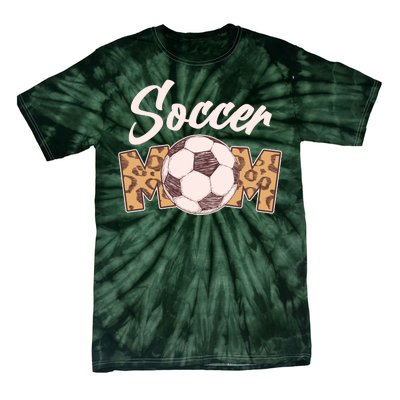 Soccer Mom Stylish Leopard Print Tie-Dye T-Shirt