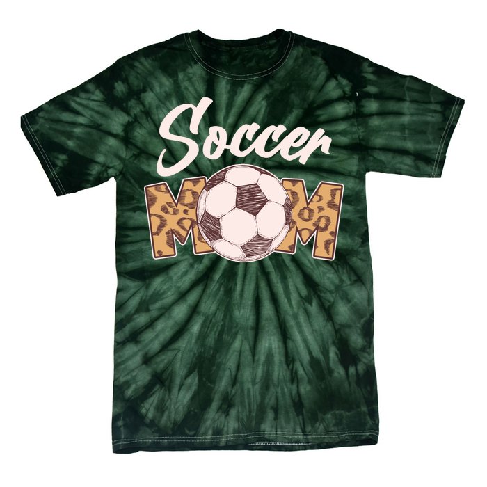 Soccer Mom Stylish Leopard Print Tie-Dye T-Shirt