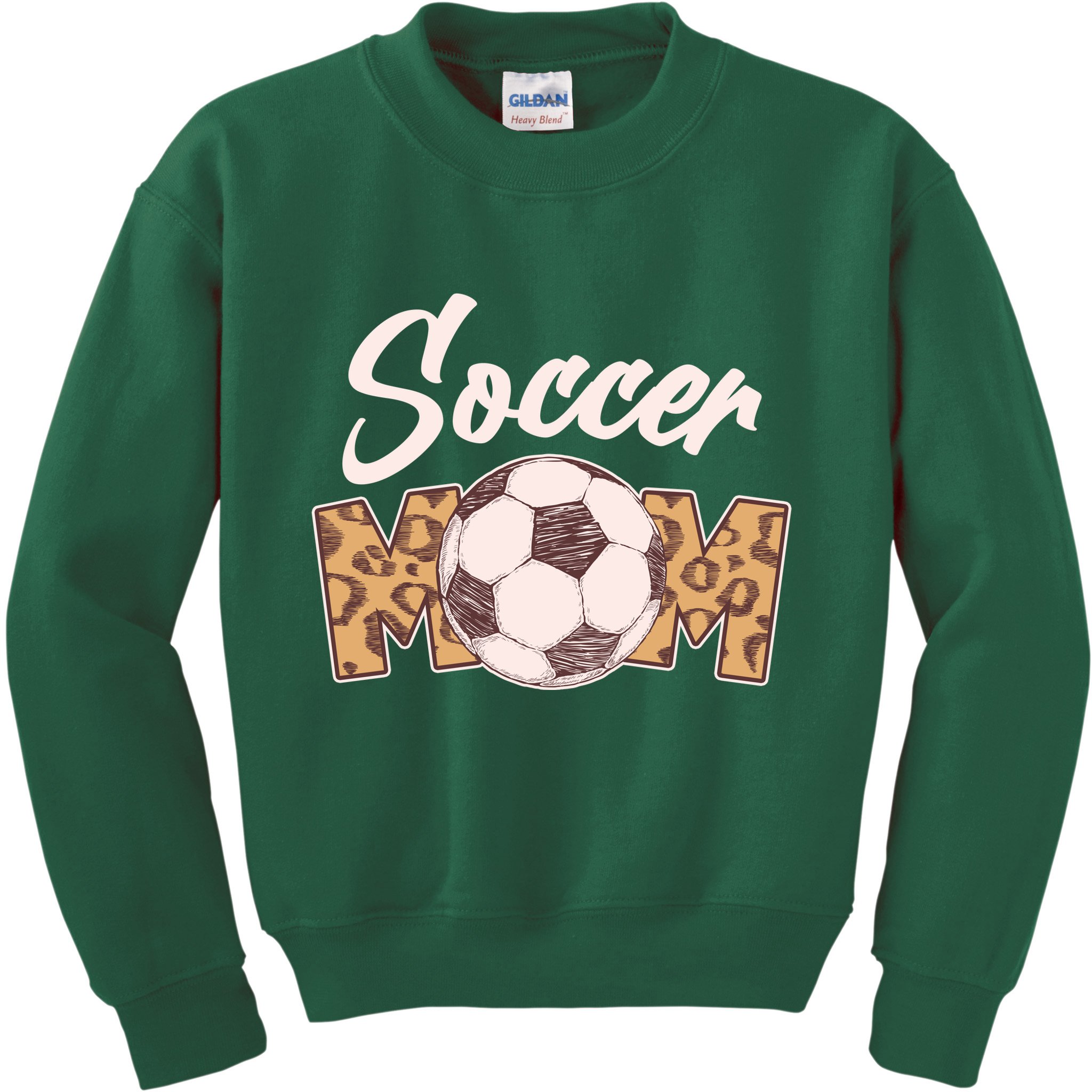 Soccer Mom Stylish Leopard Print Kids Sweatshirt